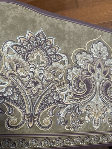 Croscill St James Wallpaper Border 3 Rolls Paisley Bronz Scroll Damask Pattern - Picture 5 of 5