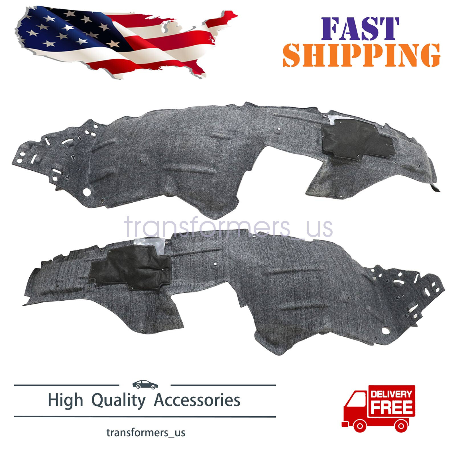 For Honda HR-V 2016-2018 Front Driver Passenger Side Fender Liner Set