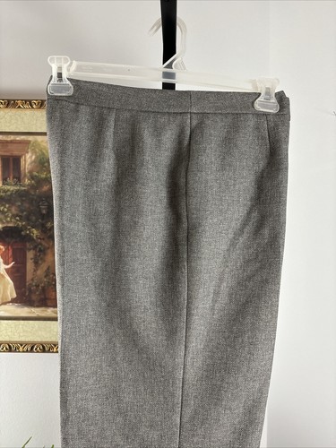 Le Suit Essentials Women’s Slacks Chino Pants Gray Size 12 Flat Front Wide Leg - Picture 8 of 15