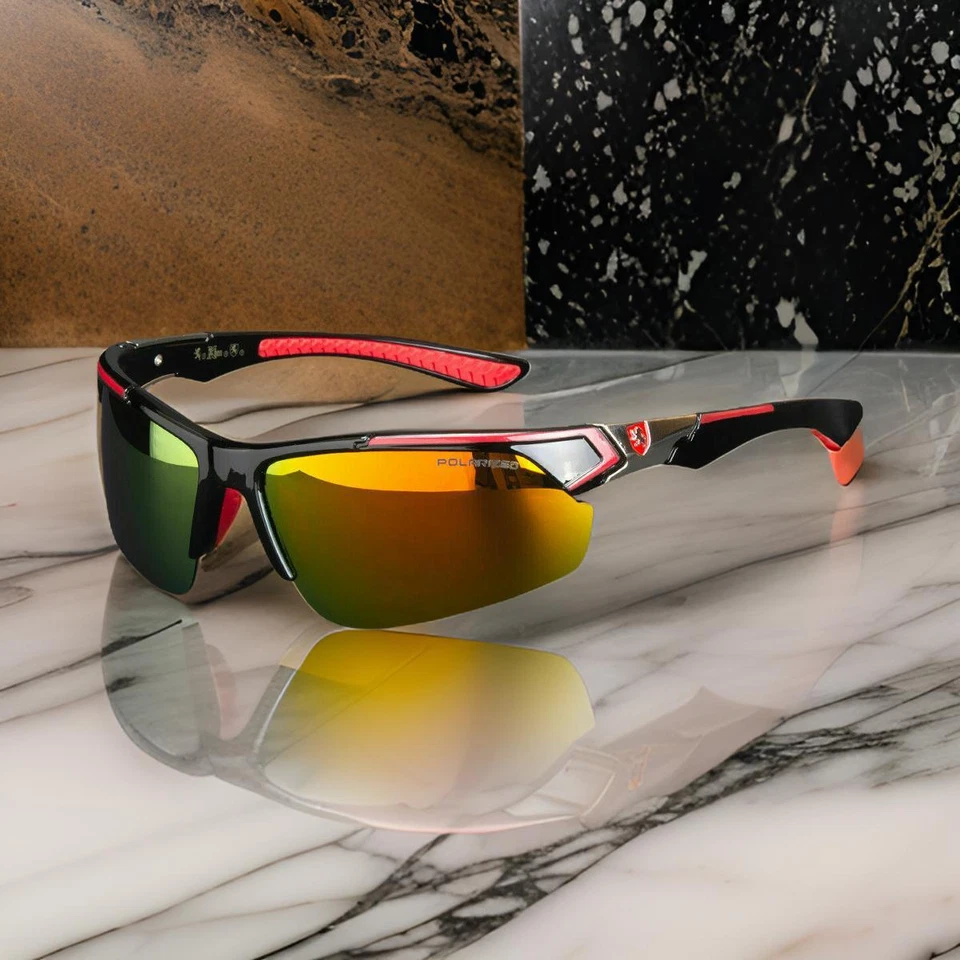 Gafas de sol deportivas polarizadas al aire libre ciclismo conducción pesca envoltura UV400 Foto 2 de 4