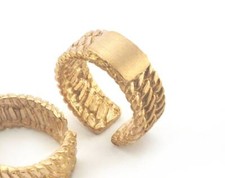 Band Ring Adjustable Raw brass 18mm 8US inner size 3751