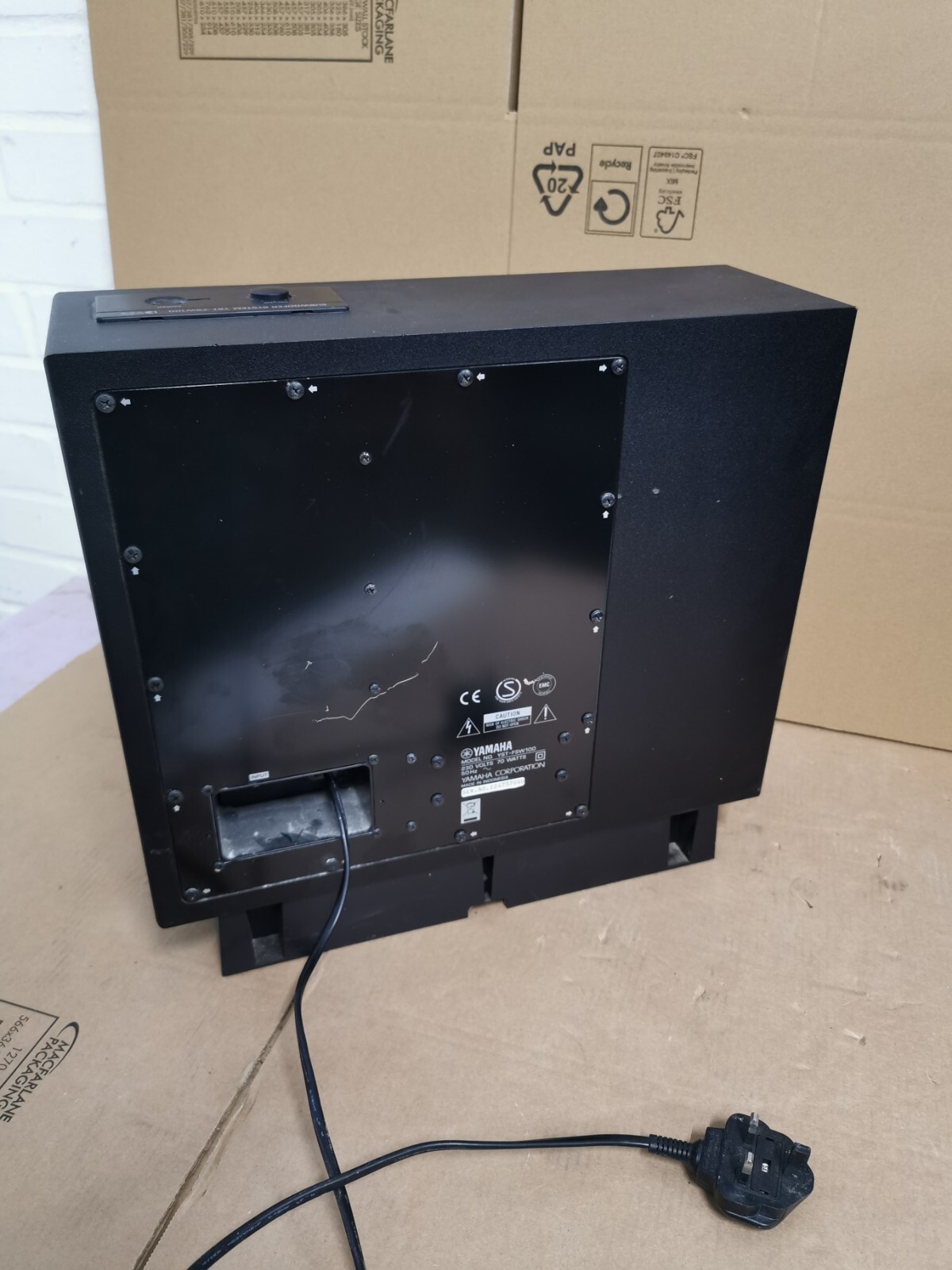 Yamaha YSTFSW100 Subwoofer System Black Genuine Tested Working eBay