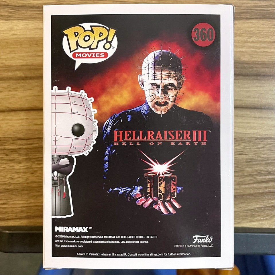 GITD Pinhead Funko Pop #360 Hellraiser III Hot Topic Exclusive Brand ...