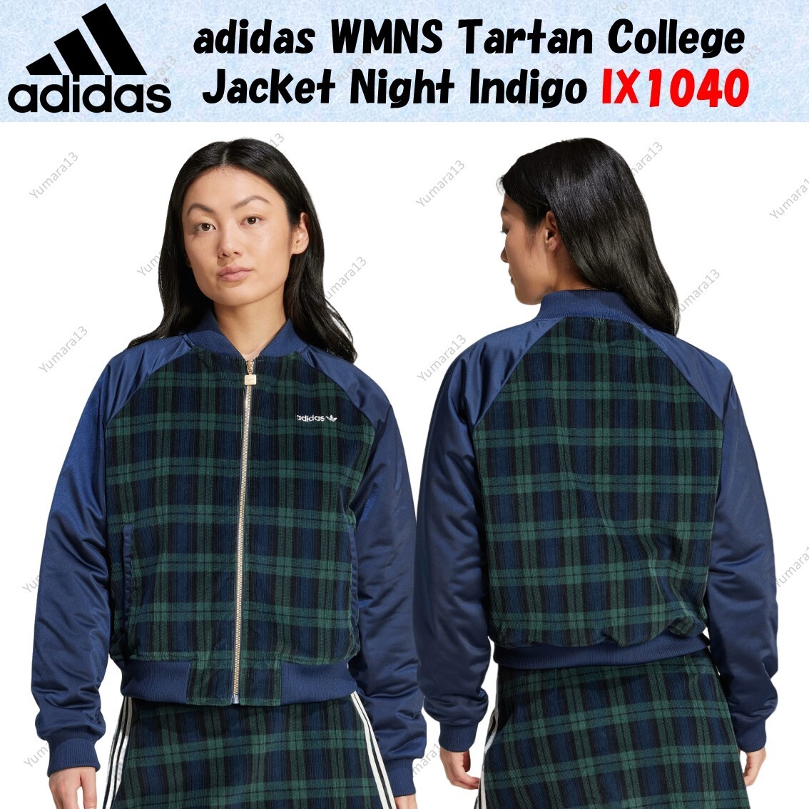 adidas WMNS Tartan College Jacket Night Indigo IX1040 Japan