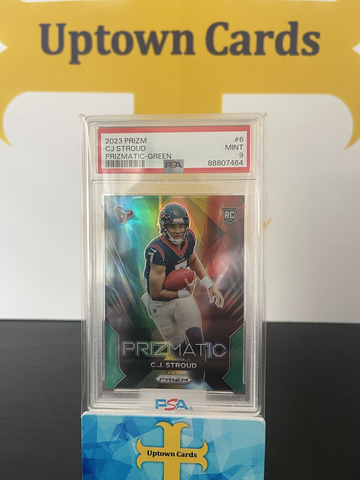 CJ Stroud 2023 Panini Prizm Prizmatic - Green *RC* PSA 9