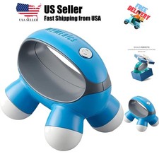 Quatro Mini Hand-Held Massager with Hand Grip, Battery Operated Vibration Mas...