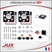 GeeekPi Ventilateur CPU 30x30x7mm 5V + Radiateurs pour Raspberry Pi 4/3/2 B+