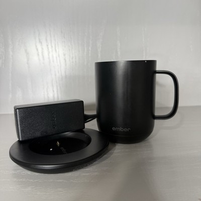 Ember Smart Mug Black With Base & Charger / Tested & Working
