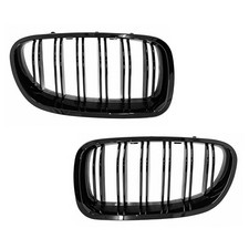 Nieren Kühlergrill Doppelsteg Glänzend Schwarz passend für BMW 5er F10 F11 M-Pak
