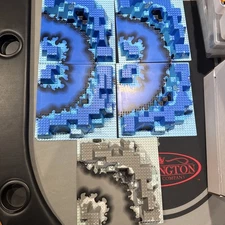 Lego Base Plate 6024 X5 Raised Water Sea Floor Castle Raised