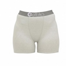 Ethika Womens Lounge Short Heather Grey Modal Spandex Boxer Brief Style, Size M