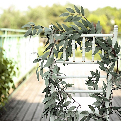 5 ft long Frosted Green Artificial Willow Foliage Garlands Wedding Decorations - Picture 8 of 9