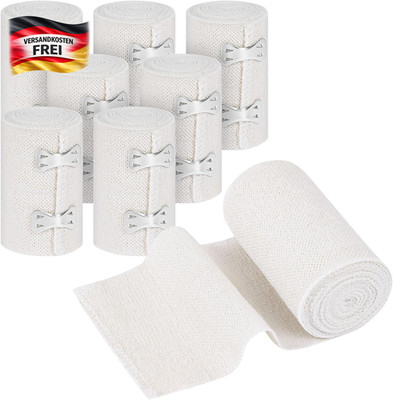 Elastische Kompressionsbandage 8 Stück 7,5x4,5m Knöchel Handgelenk Sportschutz