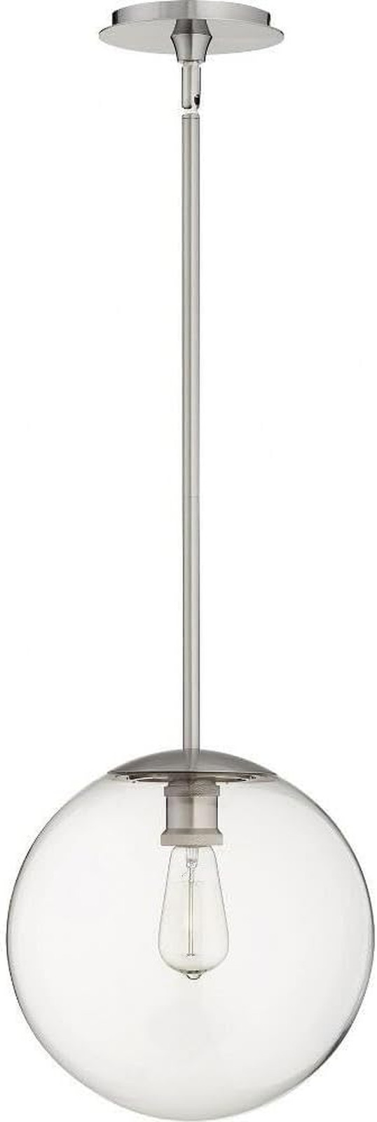 80-12-65 Transitional One Light Pendant in Pewter, Nickel, Silver Finish,