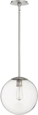 80-12-65 Transitional One Light Pendant in Pewter, Nickel, Silver Finish,