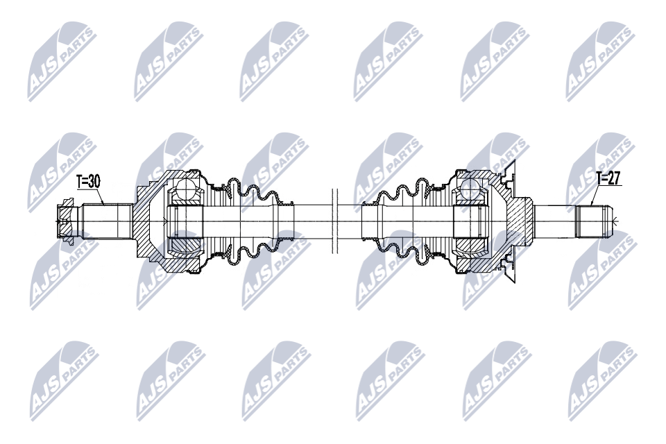 DRIVE SHAFT NPW-BM-232 FOR BMW 5/F11/F10 B47D20A N47D20C/D N20B20A/B 2.0L 4cyl - Image 6