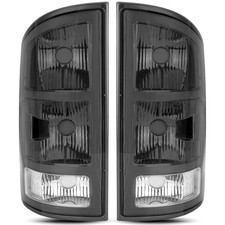 2002-2006 Dodge Ram 1500 Dark Grey Tail Lights Compatible with 2003-2006 Dodge