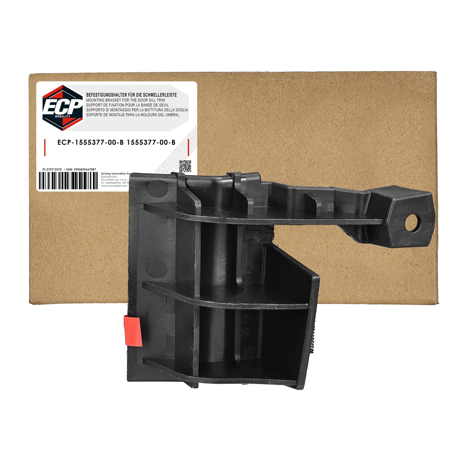 Support de baguette de bas de caisse droite Tesla Model Y en ABS renforcé noir