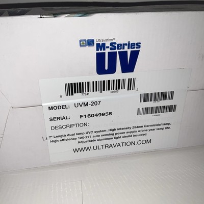7'' UVM-207 ULTRAVATION  M-Series Germicidal Dual Lamp New In Box