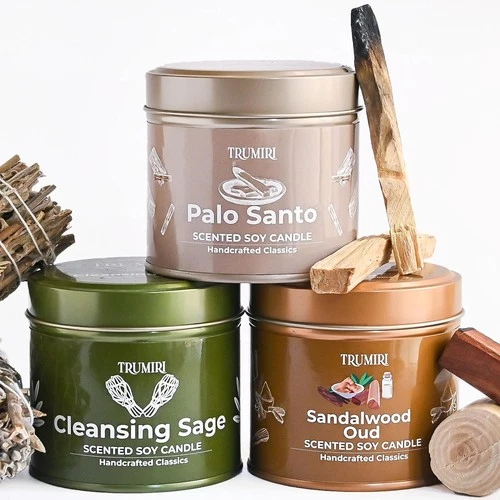 Cleansing Sage, Palo Santo, Sandalwood Oud Candle, Your cost approx $4.49/candle