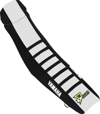 Dcor Ribbed Seat Cover Black/White/Black for Yamaha YZ125/YZ250/YZ250X
