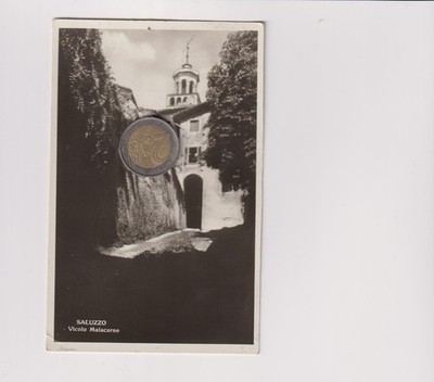 SALUZZO Wedge - Vicolo Malacarne - Travel 1940s - fp - see retro stamps!