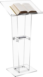 Acrylic Lectern Podium Pulpit Stand with Storage Shelf FOR AUCTION