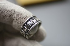 Sterling Silver Spinner Ring, size 6 3/4 band is 10 mm Wide