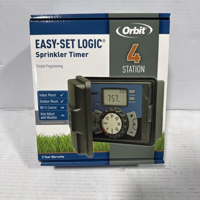 Orbit 6 Station Easy-Set Logic Water Smart Sprinkler Timer-Model # 57894. NEW!