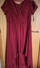 Red Floaty Formal Bridesmaid Dress Size 4Xl / UK 22 New Without Tags