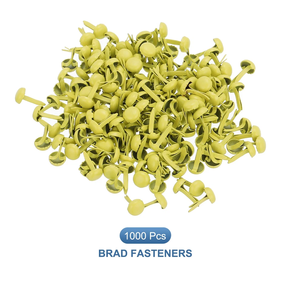 1000 PIEZAS Sujetadores de papel latón pasadores divididos, amarillo, 4,5 x 8 mm Foto 3 de 4