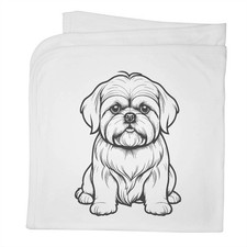 'Shih Tzu Dog' Cotton Baby Blanket / Shawl (BY00047757)
