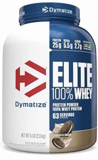 New - Dymatize ELITE Nutrition 100% Whey Protein Powder 5 lbs - Cookies & Cream 16.00 per gallon