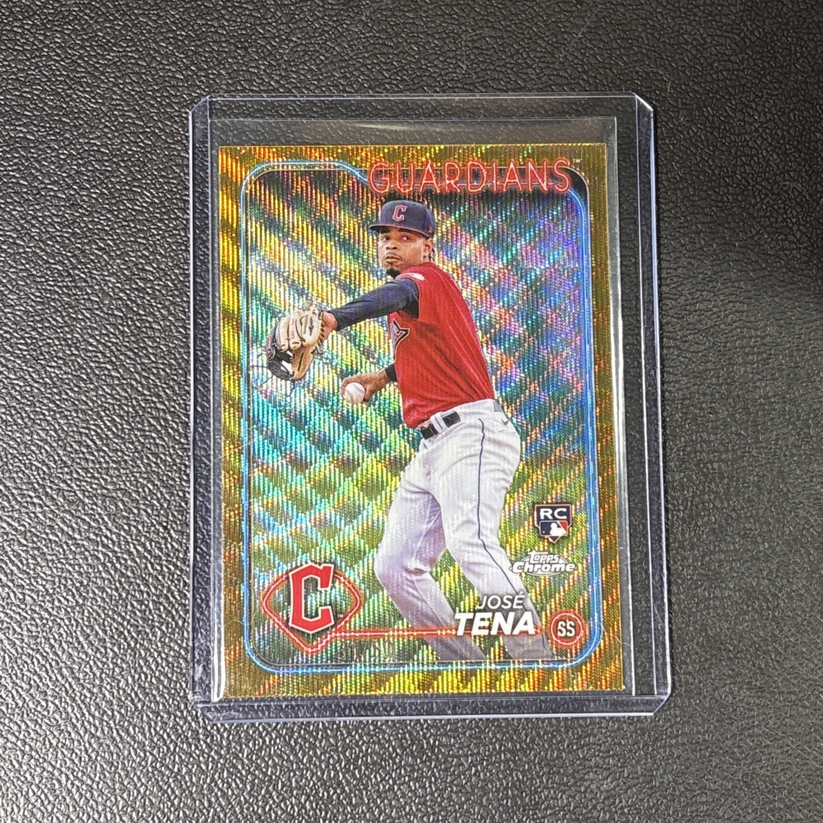 2024 Topps Chrome Jose Tena 31/50 Gold Wave Refractor Rookie RC Guardians #29