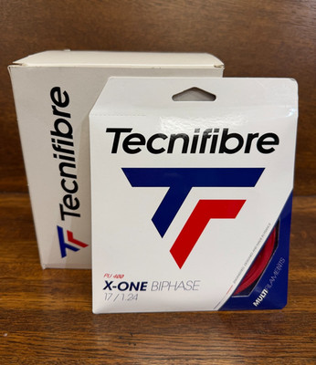 Tecnifibre X-One Biphase 1.24mm 17g, Red, NEW, sold by the Pack auth dealer.