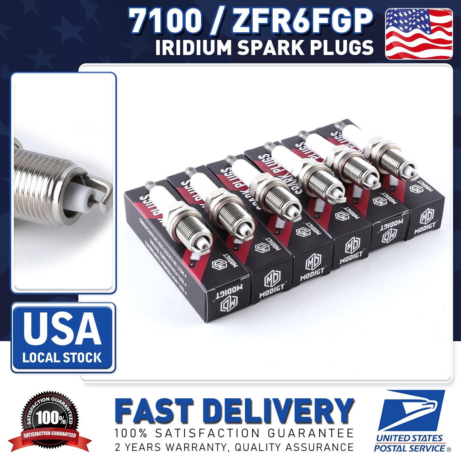 For NGK 7100/ZFR6FGP 6PCS Iridium Spark Plugs For Audi BMW Lexus OE Replacement