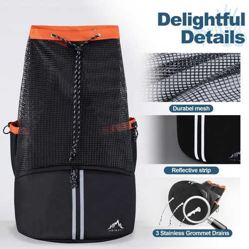tauchertasche xl Mesh Rucksack für Tauch- und Schnorchelausrüstung & Equ - Bild 5 von 7