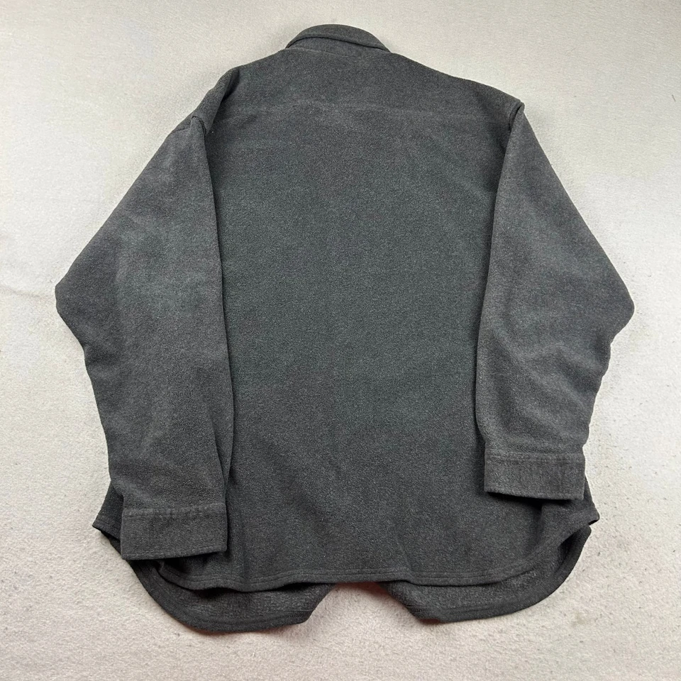 LL Bean Shirt Mens XXL Black Fleece Lined Button Up Long Sleeves Heavyweight - Image 3 of 4