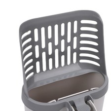 Litter Scoop With Baffle No-Touch Disposable System With Waste Bags