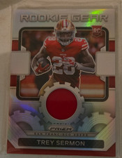 2021 Panini Prizm Rookie Gear Insert Trey Sermon 49ers NFL RG-24 Card. rookie card picture