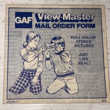 GAF View-Master Vintage Mail Order Form 4079