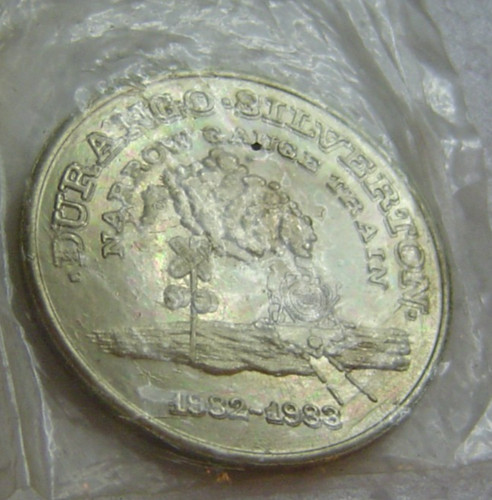 vintage Durango, CO. Rotary High Noon Club 1983 narrow gauge train token