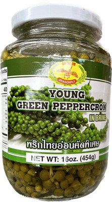 16oz Dragonfly Pickled Young Green Peppercorn In Brine