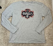 Fanatics Washington Mystics Long Sleeve Shirt XL Gray WNBA Basketball Team Logo