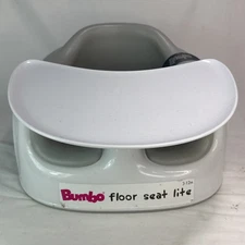 Bumbo Floor Seat Lite With Tray And Seat Belt Straps Classic Baby Floor Seat