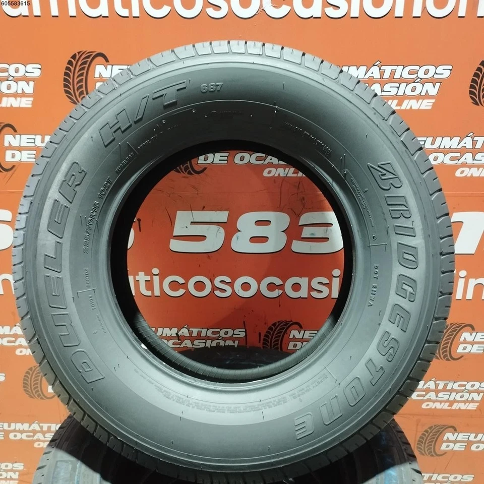 2x 225 70 R16 102T BRIDGESTONE DUELER H/T 687 M+S 6.8/6.8MM REF. 15076 - Imagen 3 de 4