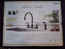 Allen Roth Townley Two-Handle Kitchen Faucet Oil Rubbed Bronze Finish 5505637