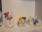 3 FENTON GLASS CLOWN BEAR FIGURINES  CENTENNIAL SIGNED NUMBERED