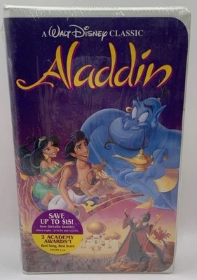 Disney Aladdin VHS Black Diamond 1993 OVP Sealed Verschweißt Rare Sammler
