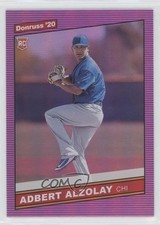 2020 Panini Donruss Retro 1986 Variations Holo Pink Adbert Alzolay #258 00gy